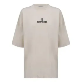 Camisola de manga curta com logótipo bordado «Alphabet», cinzenta e branca 641532TJVA99054 Camisola de manga curta com logótipo bordado «Alphabet», cinzenta e branca 641532TJVA99054