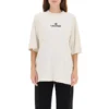 Camisola de manga curta com logótipo bordado «Alphabet», cinzenta e branca 641532TJVA99054