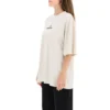 Camisola de manga curta com logótipo bordado «Alphabet», cinzenta e branca 641532TJVA99054