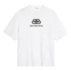 Camisola de manga curta com logótipo no peito e letras, branca 570813TEV489044
