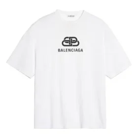 Camisola de manga curta com logótipo no peito e letras, branca 570813TEV489044
