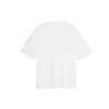 Camisola de manga curta com logótipo no peito e letras, branca 570813TEV489044