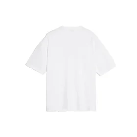 Camisola de manga curta com logótipo no peito e letras, branca 570813TEV489044