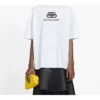 Camisola de manga curta com logótipo no peito e letras, branca 570813TEV489044