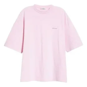 Camisola de manga curta com logótipo pequeno «Basic Alphabet» em rosa 571205TEV182014 Camisola de manga curta com logótipo pequeno «Basic Alphabet» em rosa 571205TEV182014