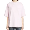 Camisola de manga curta com logótipo pequeno «Basic Alphabet» em rosa 571205TEV182014