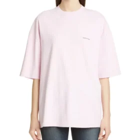 Camisola de manga curta com logótipo pequeno «Basic Alphabet» em rosa 571205TEV182014 Camisola de manga curta com logótipo pequeno «Basic Alphabet» em rosa 571205TEV182014