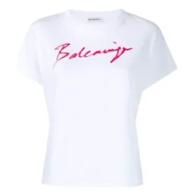 Camisola de manga curta com logótipo «Signature Alphabet», branca 583217TFV639783 Camisola de manga curta com logótipo «Signature Alphabet», branca 583217TFV639783