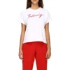 Camisola de manga curta com logótipo «Signature Alphabet», branca 583217TFV639783