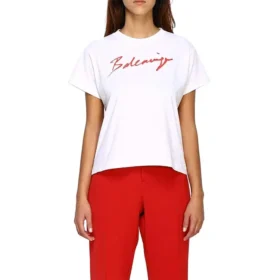 Camisola de manga curta com logótipo «Signature Alphabet», branca 583217TFV639783 Camisola de manga curta com logótipo «Signature Alphabet», branca 583217TFV639783