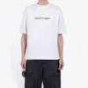 Camisola de manga curta confortável com logótipo Balenciaga para homem, branca 612966TIV549040