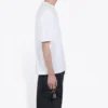 Camisola de manga curta confortável com logótipo Balenciaga para homem, branca 612966TIV549040