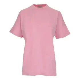 Camisola de manga curta folgada com logótipo alfabético «Pink» 612965TIVG55700