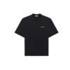 Camisola de manga curta larga com letras, preta 641532TJVL41000