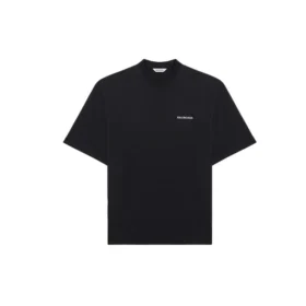 Camisola de manga curta larga com letras, preta 641532TJVL41000