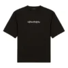 Camisola de manga curta masculina Balenciaga com estampado alfabético e gola redonda, preta, 620969TIV501070