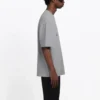 Camisola de manga curta masculina Balenciaga com logótipo BB impresso, cinzenta 544271TCV251300