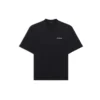 Camisola de manga curta masculina Balenciaga com logótipo desportivo retro, preta, 641614TJVL41000