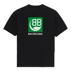Camisola de manga curta masculina Balenciaga com logótipo estampado, preta, 594579THV631000 Camisola de manga curta masculina Balenciaga com logótipo estampado, preta, 594579THV631000