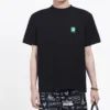 Camisola de manga curta masculina Balenciaga com logótipo estampado, preta, 594579THV631000