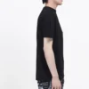 Camisola de manga curta masculina Balenciaga com logótipo estampado, preta, 594579THV631000
