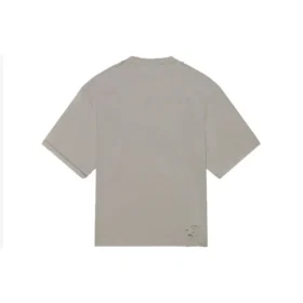 Camisola de manga curta masculina Balenciaga com logótipo Mosaic BB Alphabet, estilo desfiado e cinzenta 651795TKVF58174 Camisola de manga curta masculina Balenciaga com logótipo Mosaic BB Alphabet, estilo desfiado e cinzenta 651795TKVF58174
