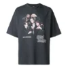 Camisola de manga curta masculina Balenciaga da série Speed Hunter, com logótipo estampado, estilo retro e corte largo, preta 541877TCV381055