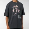 Camisola de manga curta masculina Balenciaga da série Speed Hunter, com logótipo estampado, estilo retro e corte largo, preta 541877TCV381055