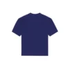 Camisola de manga curta masculina Balenciaga SS21 com estampado do logótipo e letras do alfabeto, azul, 612966TIV545400