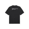 Camisola de manga curta masculina Balenciaga SS21 com logótipo bordado, preta, 641675TKV861070