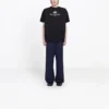 Camisola de manga curta masculina Balenciaga SS21 com padrão do logótipo «B Alphabet», preta 570803TFV761000