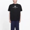 Camisola de manga curta masculina Balenciaga SS21 com padrão do logótipo «B Alphabet», preta 570803TFV761000