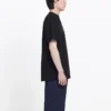 Camisola de manga curta masculina Balenciaga SS21 com padrão do logótipo «B Alphabet», preta 570803TFV761000