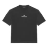Camisola de manga curta para homem Balenciaga com estampado de letras, preta 612966TJVD91034