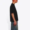 Camisola de manga curta para homem Balenciaga com estampado de letras, preta 612966TJVD91034
