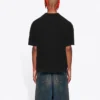 Camisola de manga curta para homem Balenciaga com estampado de letras, preta 612966TJVD91034