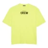 Camisola de manga curta para homem Balenciaga com estampado de letras, verde fluorescente 620969TIVG97072