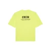 Camisola de manga curta para homem Balenciaga com estampado de letras, verde fluorescente 620969TIVG97072
