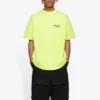 Camisola de manga curta para homem com logótipo Balenciaga impresso, amarela, 641675TJVF77110