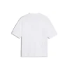 Camisola de manga curta para homem da Balenciaga, branca com logótipo BB clássico estampado 570803TEV489044