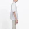 Camisola de manga curta para homem da Balenciaga, branca com logótipo BB clássico estampado 570803TEV489044