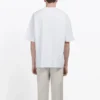 Camisola de manga curta para homem da Balenciaga, branca com logótipo BB clássico estampado 570803TEV489044