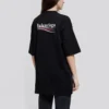 Camisola de manga curta preta com impressão de Political Campaign (versão grande) 620941TIV521070