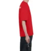 Camisola de manga curta retro com logótipo grande da Balenciaga para homem, vermelha, 612966TIVG56540