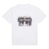 Camisola de manga curta retro com logótipo impresso em retrato de banda «Branca» 612965TIV479000