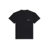 Camisola de manga curta retro masculina Balenciaga FW21 com logótipo estampado, preta, 612966TIVG51070