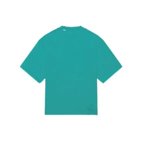 Camisola de manga curta unissexo azul com logótipo em mosaico, letras «BB», orifícios largos e efeito desgastado 651795TKVF53660