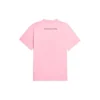 Camisola de manga curta unissexo com estampado alfabético SS21, cor-de-rosa 612965TJVL51401