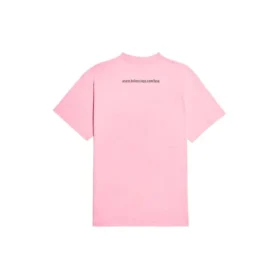 Camisola de manga curta unissexo com estampado alfabético SS21, cor-de-rosa 612965TJVL51401