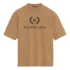 Camisola de manga curta unissexo com padrão BB, cor cáqui 578139TEV529610